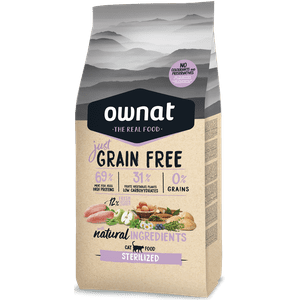 Ownat Just Grain Free - Alimento Para Gatos Grain Free Sterilized Cat 3 Kg