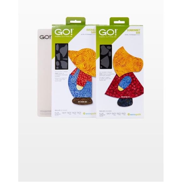 Juego de troqueles para corte de tela AccuQuilt GO! Sue & Sam