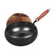 thumbnail image 2 of Wok De Hierro Con Mango De Madera Martillado A Mano De 9,45 Pulgadas Para Hoteles, Campings Y Restaurantes., 2 of 5
