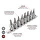 thumbnail image 2 of Juego de Dados de Tracción 3/8" 8 Piezas – Performance Tool, 2 of 7