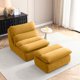thumbnail image 1 of Silla de bolsa de frijol de 32" con otomano, sillas de salón grandes para adultos, sofá perezoso tapizado tapiceado para la sala de estar, 1 of 5