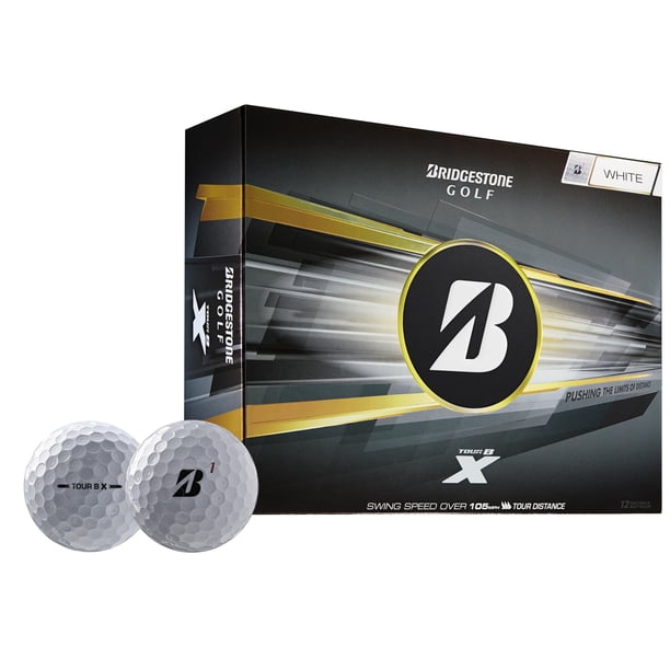 Pelota de golf Bridgestone Tour B X blanca para velocidades de swing de más de 105 mph
