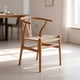 thumbnail image 1 of Silla Wishbone Madera De Haya Para Comedor Venhoouse, 1 of 8