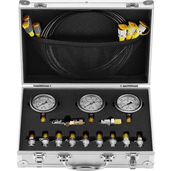 Kit de prueba de presión hidráulica VEVOR 250/400/600bar con estuche