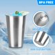 thumbnail image 3 of Vasos para Beber HAMILADUO Paquete de 4 de Acero Inoxidable 470 ml, 3 of 7