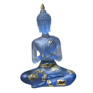 Bothyi - Estatua De Buda Tailandés Sentado, Figura De Resina, Escultura Coleccionable De Oración De Yoga