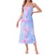 thumbnail image 1 of INSPIRE CHIC Vestido de Noche de Mujer de Rayón Suave sin Mangas con Tirantes Finos y Cuello Redondo para Primavera Verano en Casa L Azul Rosa, 1 of 6