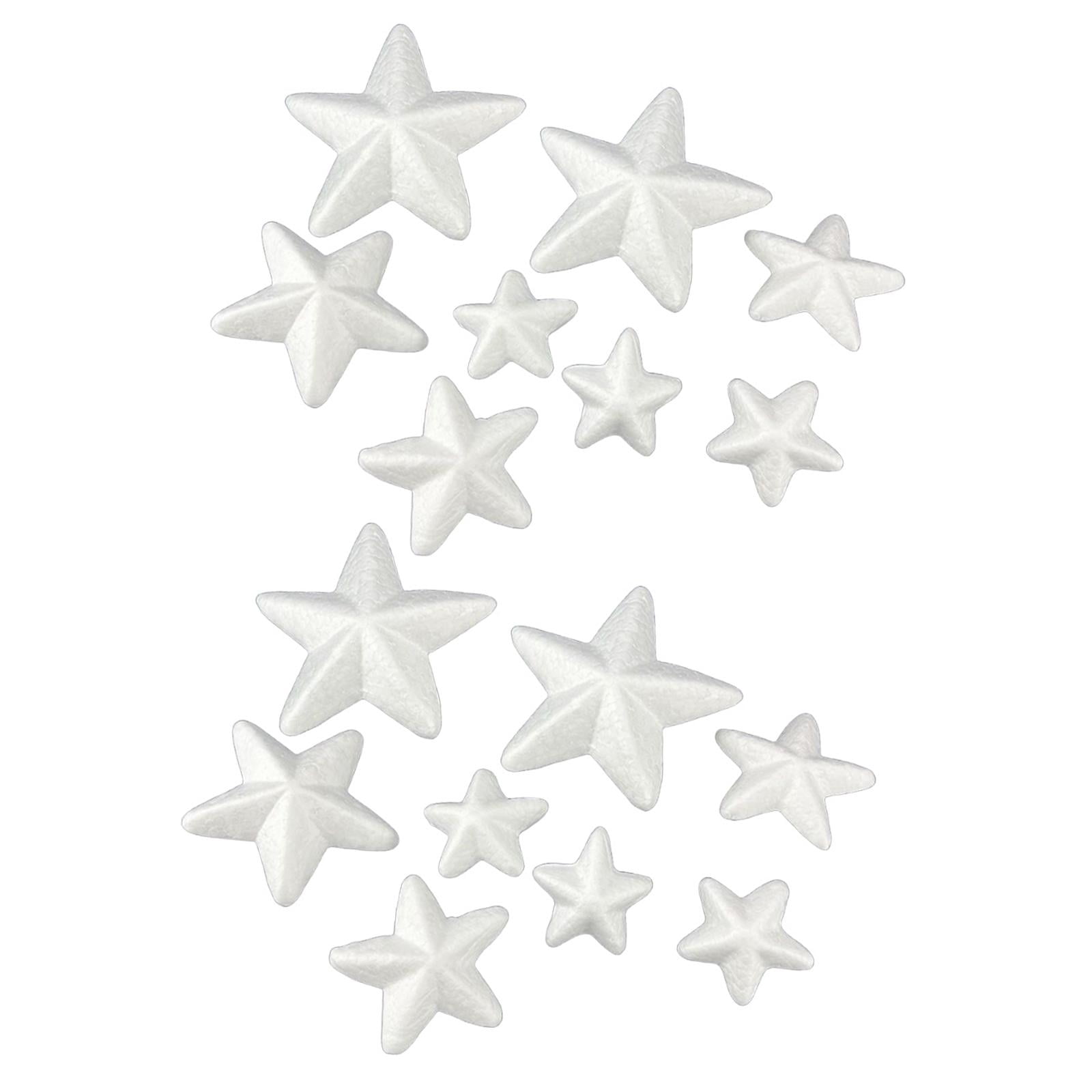 Bothyi - 16 Estrellas De Espuma Hechas A Mano Para Manualidades, Para Pintar, Para Niños, Vacaciones.