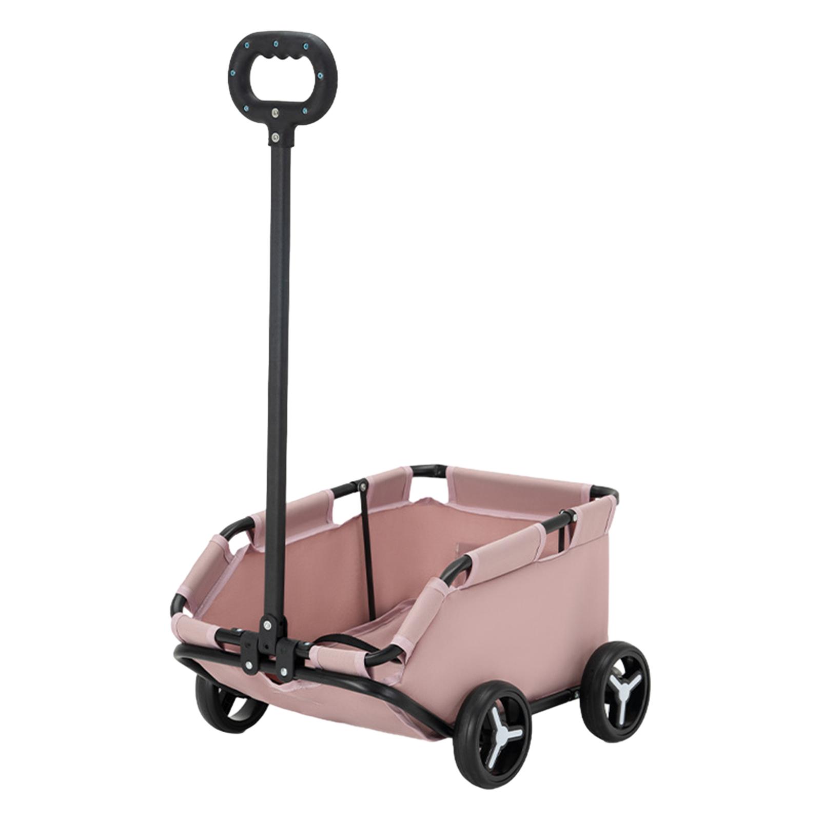 Magideal - Carrito Para Mascotas, Cochecito Para Perros, Fácil De Plegar Para Almacenamiento, Cochecito Para Perros Con Ruedas Para Perros Pequeños Y Medianos Al Rosa