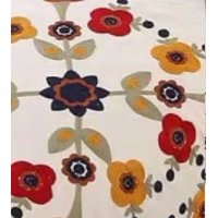 Genérico - Piecera Bordada Para Cama Sin Fundas De Cojín Diseño 10 Color Crema