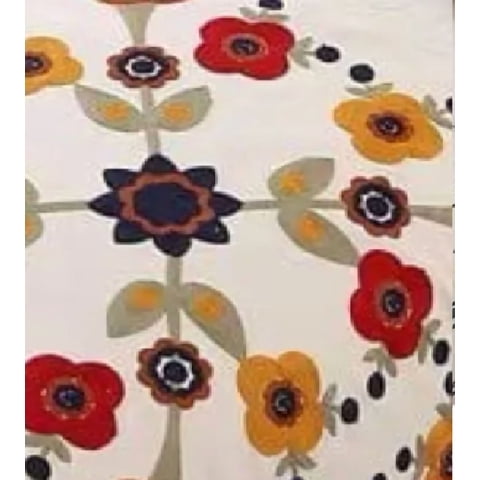 Genérico - Piecera Bordada Para Cama Sin Fundas De Cojín Diseño 10 Color Crema