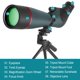 thumbnail image 4 of Telescopio de observación JoyDate 20-60x80 impermeable con trípode, 4 of 8