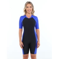 Samia - Traje De Baño Con Piernas Y Mangas Azul S