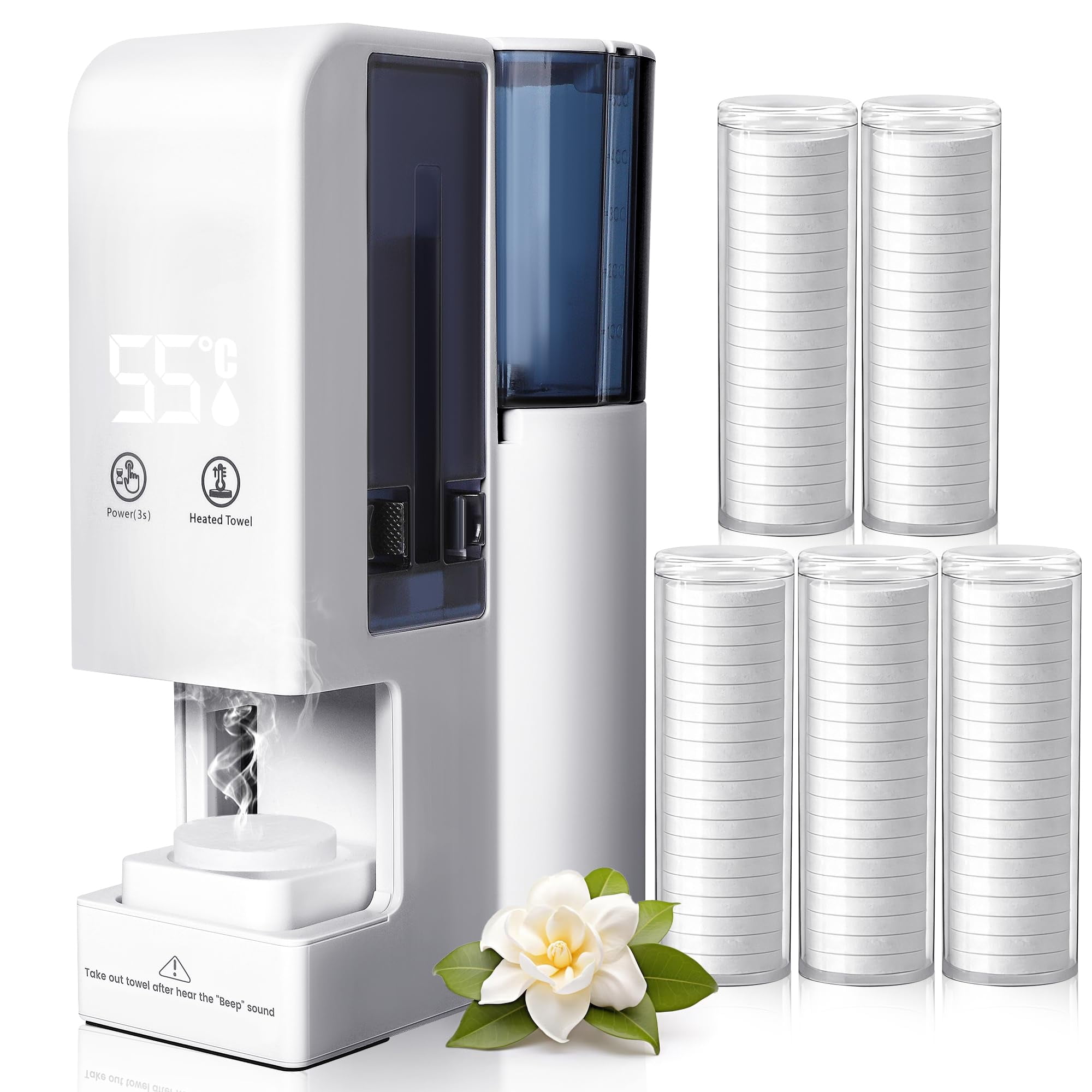 Máquina Calentadora De Toallas Hot Face Sachie Con 100 Toallas Desechables