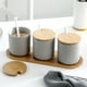 thumbnail image 5 of Juego de 2 tarros de especias de cerámica , azucarero de cerámica con cuchara y tapa de bambú para té, azúcar, sal y especias en casa y en la cocina., 5 of 5