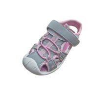 Vinnys Outlet - Sandalia Niña Rosa Gris Velcro