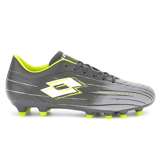 Zapato Fútbol Hombre Lotto Solista FG Gris Amarillo