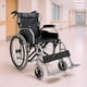 thumbnail image 3 of Silla Ruedas Ligera Plegable Doble Freno Resistente 120kg, 3 of 9