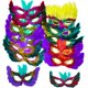 thumbnail image 3 of Máscaras de Mardi Gras Novety 4E con plumas para adultos, paquete de 12, 3 of 9