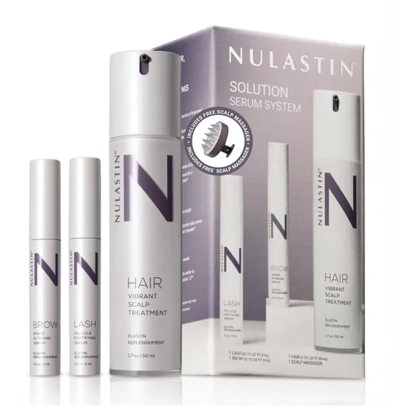 Set de regalo NULASTIN de 3 piezas – Suero capilar, suero para cejas y pestañas y tratamiento para cuero cabelludo