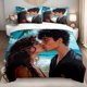 thumbnail image 1 of 3pcs Bedding set Romantic Couple Kissing on Beach Print | Warner Valentine'S Day Themed Comforter Cover Set Soft Microfiber Bedding Set for Bedroom Decor, 1 of 1