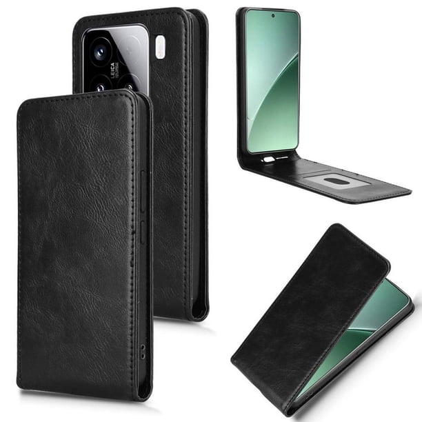 Funda tipo folio para Xiaomi 15 Pro con soporte magnético y protección para la cámara Negro
