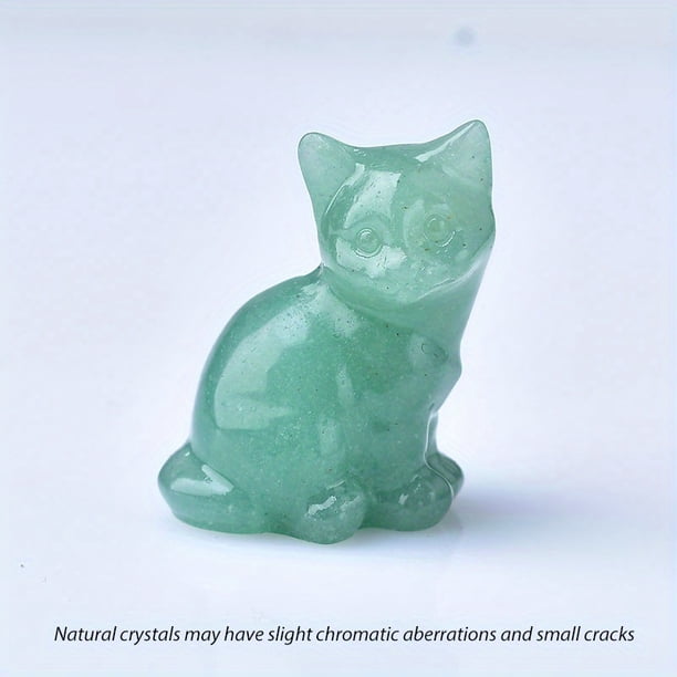 1pc Various Crystal Carvings Cat, Pocket Gift, Crystal Gift, Animal Statue, Crystal Statue, Bare Stone, Healing Stone, Moonstone