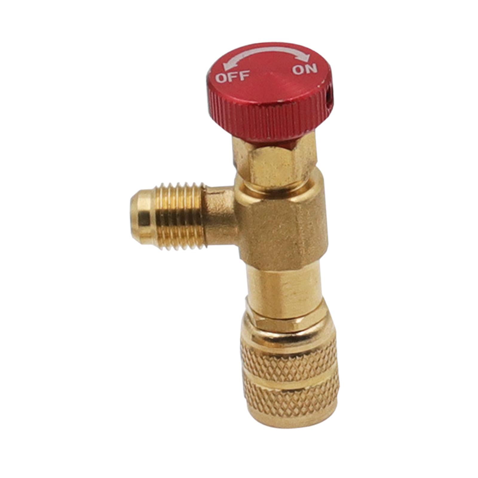 Ioensy - Conector Aire Acondicionado Refrigerante Válvula De Seguridad Válvula De Encendido Y Apagado Adaptador De Líquido Estilo A