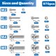 thumbnail image 2 of DFDU 970 piezas surtido de tornillos métricos M2-M5 Phillips con arandelas y tuercas, 2 of 7