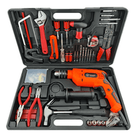 Genérico - Maleta Multi Herramienta Taladro 650W 102 Pcs Toyaki Tk-878 Color Negro/Naranja