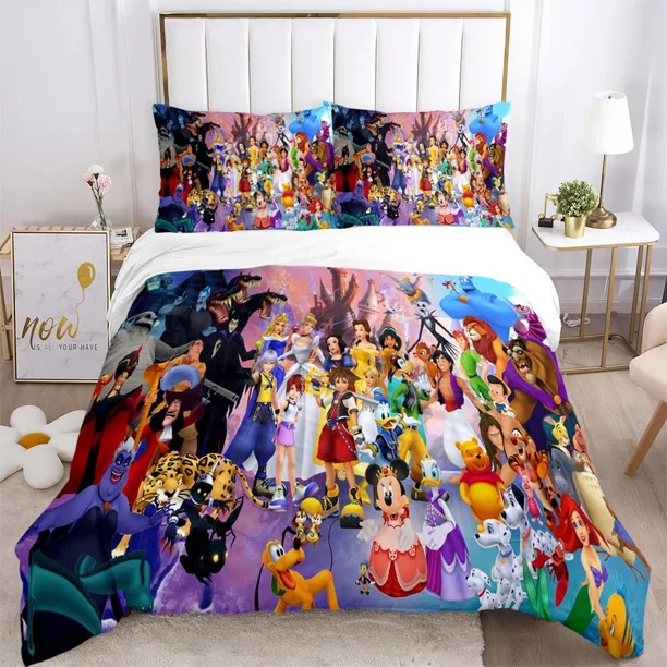 x2409 Bed SheetsMinnie Pattern Quilt Cover Pillowcase Two or Three Piece Multi Size Duvet Cover Bedding Sets Christmas Gift 3-Piece Bedding Set (1 Duvet Cover + 2 Pillow Shams) nj2409