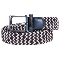 Gino Rodinis - Cinturón Elasticado Hombre 2520 Talla S-M Azul/Beige