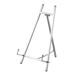 Magideal - Caballete Para Letreros De Boda, Construcción Robusta, Hecho De Metal, Decoración Del Hogar, Decoración Moderna Creativa, Práctico Soporte De Fotos Mu Plata