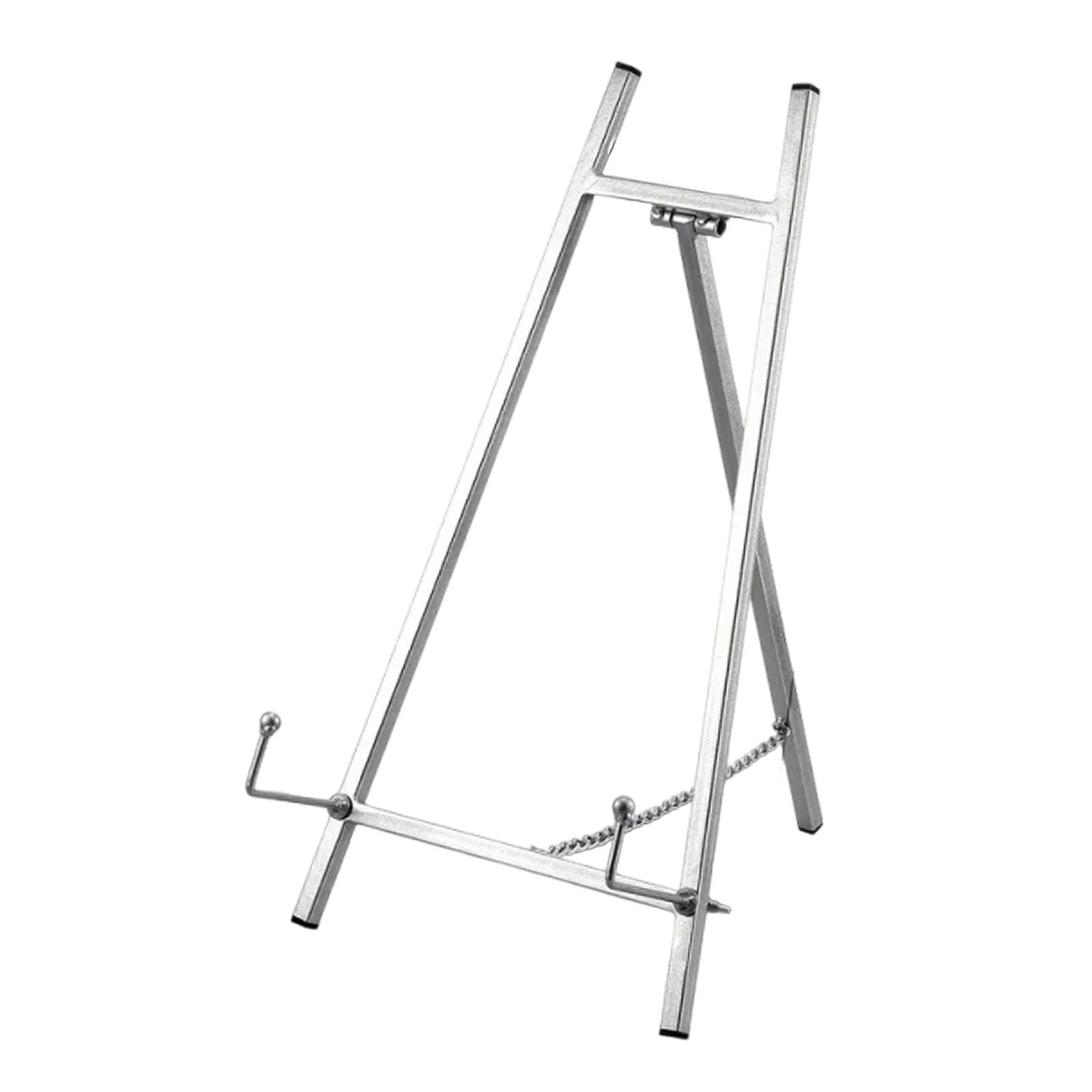 Magideal - Caballete Para Letreros De Boda, Construcción Robusta, Hecho De Metal, Decoración Del Hogar, Decoración Moderna Creativa, Práctico Soporte De Fotos Mu Plata