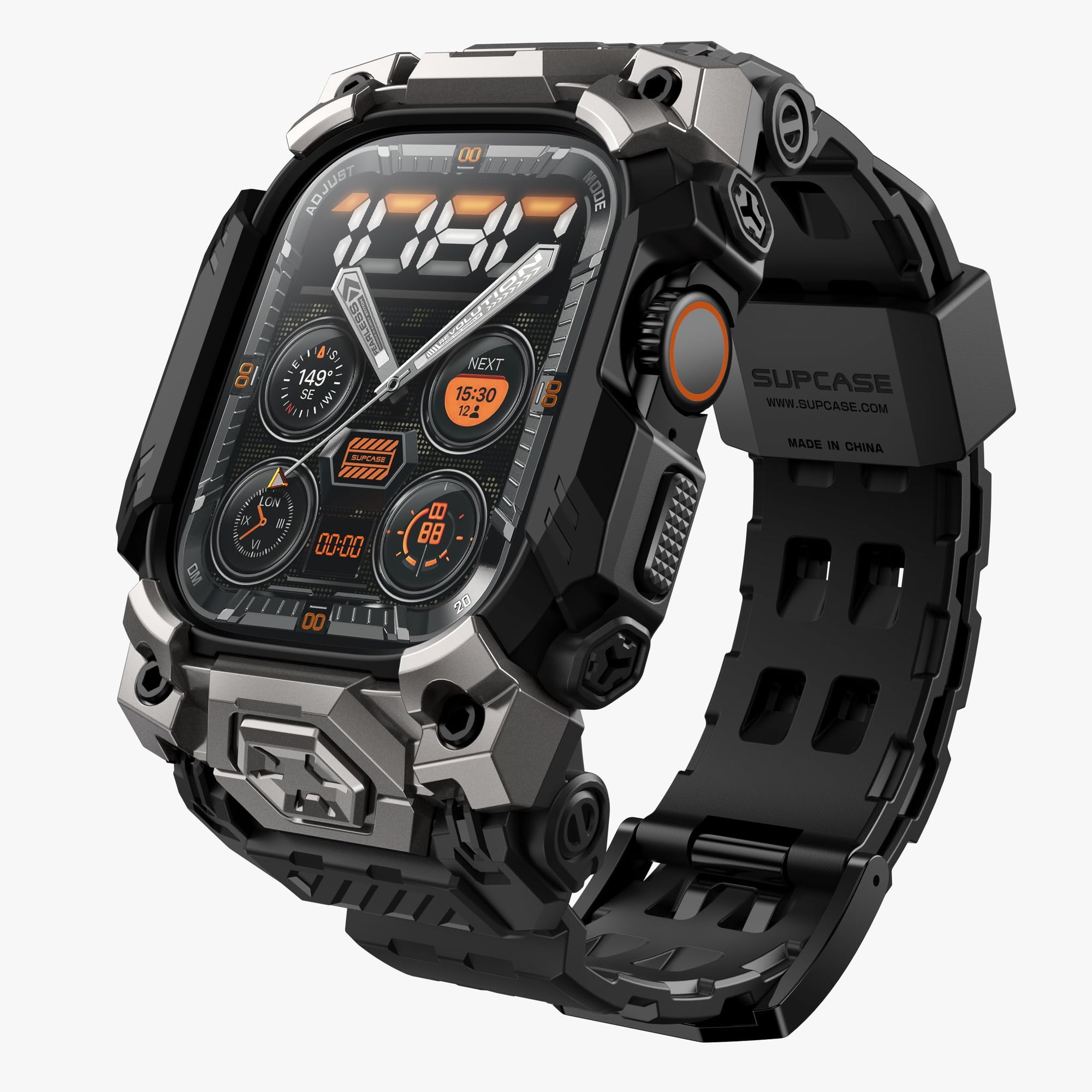 Funda Supcase Unicorn Beetle Ore Para Apple Watch De 49 Mm, Color Negro