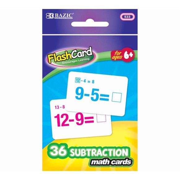 Tarjeta flash de resta Bazic 36 por paquete (caja de 36)