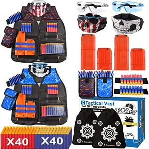 Pokonboy 2 Sets Tactical Vest Kits Compatible Con Nerf Guns N-Strike Elite Series Pokonboy Pokonboy