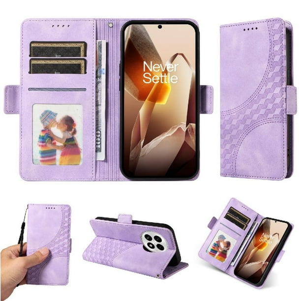 Carcasa FOXDOCK OnePlus 13 de cuero PU, diseño acolchado clásico, protección contra caídas y rayones