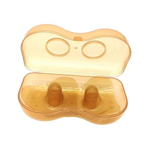 Bothyi - Protectores De Silicona Para Pezones, Extractor De Leche Manual, Carcasa De Recolección De Leche Materna, Color Naranja, 2 Uds.