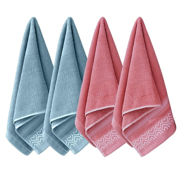 Juego de 4 toallas de mano de algodón para baño, suaves y muy absorbentes (33 x 72 cm)