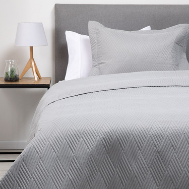 Zahr - Cubrecama Ultrasonic Color Gris 1 P