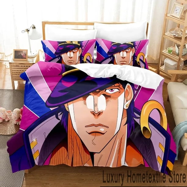 JoJos Bizarre Adventure Bedding Set Duvet Cover Bed Set Quilt Cover Pillowcase Comforter Size Boys Adult Bed Sheets