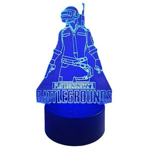 Lampara Ilusion 3D Pubg: Battlegrounds De 7 Colores, Base Touch