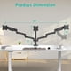 thumbnail image 3 of Soporte de triple monitor WALI para pantallas de hasta 27 pulgadas, negro, 3 of 8