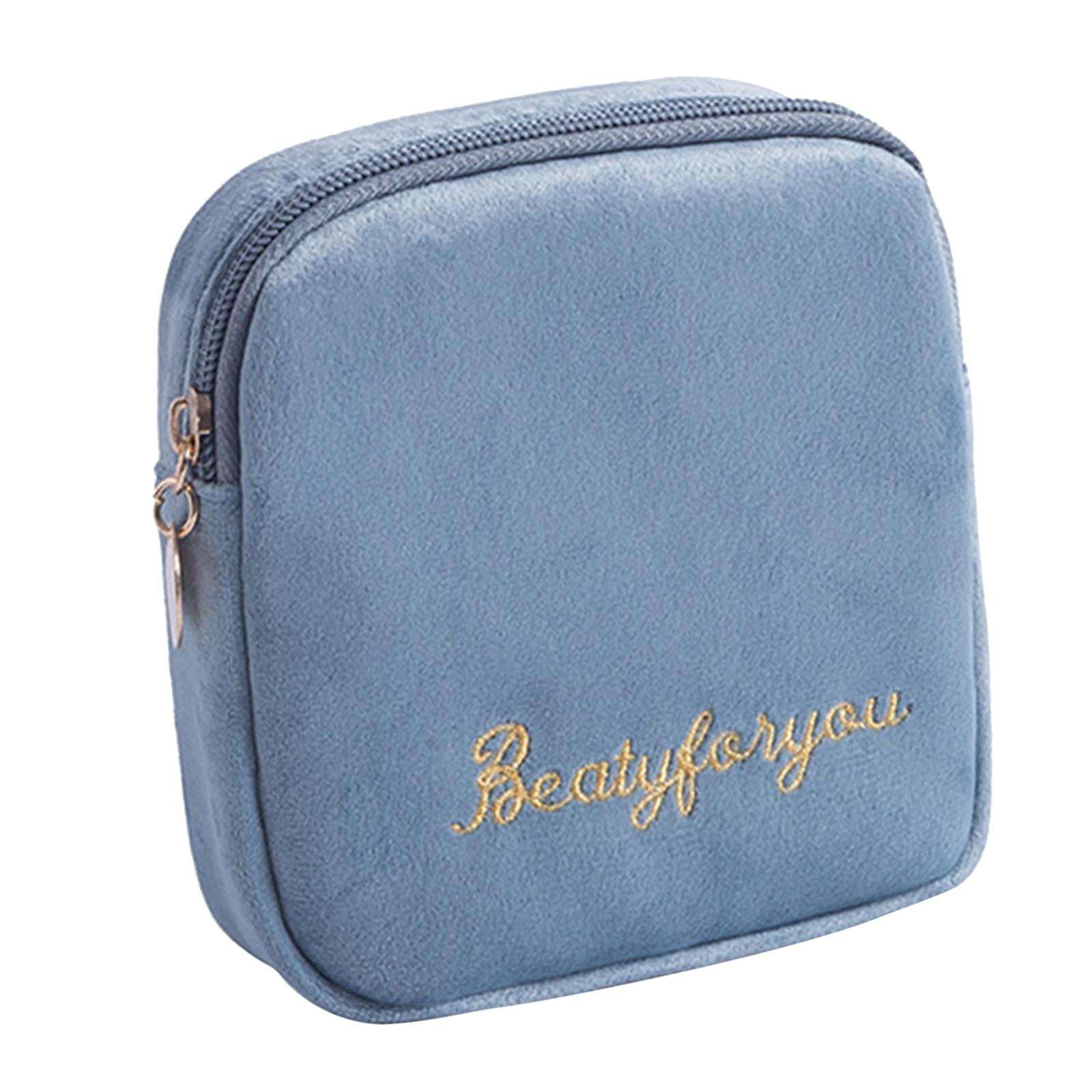 Magideal - Bolsa De Almacenamiento Para Almohadillas Menstruales Bolsa Portátil Para La Menstruación Accesorios Fáciles De Usar Flocado Bolsa Duradera Para El Pr , Azul