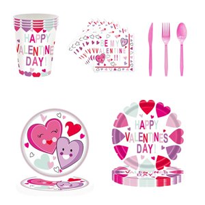 Bothyi - Suministros Para Fiestas Del Día De San Valentín, Juego De Vajilla Para Aniversario, Vacaciones, Bodas