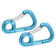 thumbnail image 4 of 2 piezas de aleación de aluminio llave hebilla broche de resorte clip gancho mosquetón llavero azul, 4 of 5