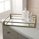 thumbnail image 3 of Bandeja rectangular de vidrio y metal vintage, 3 of 6
