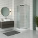 thumbnail image 4 of Shower Door Curvo Mosaic White 70x70x199 Cm (incluye Receptáculo), 4 of 7