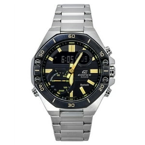 Reloj Casio Edifice Analog Digital Smartphone Link Stainless Steel Black Dial Quartz Ecb-10Db-1A9 100M Men'S Watch